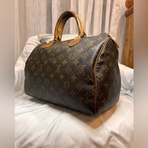 Authentic Louis Vuitton Speedy 30 Monogram Boston Handbag Purse #45401